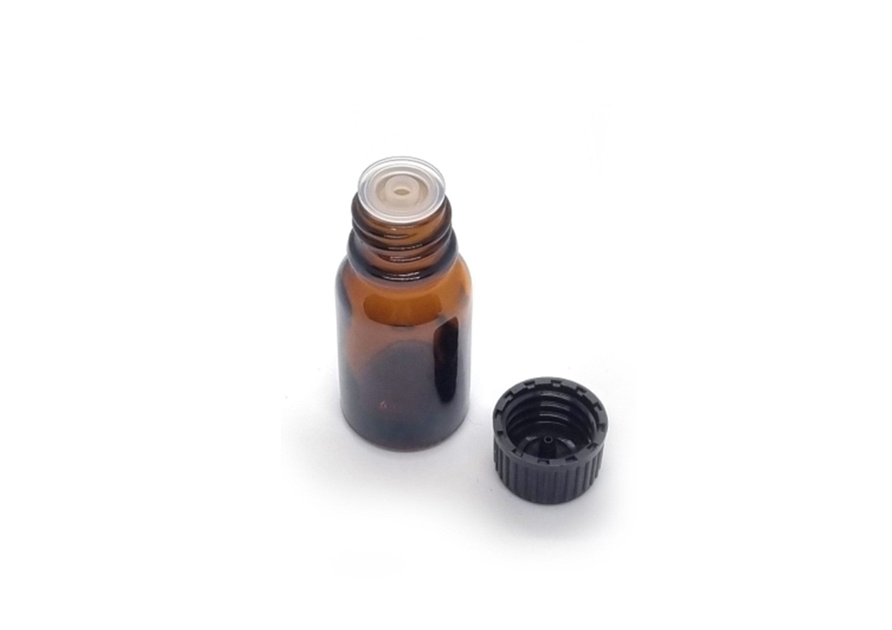 ItsRoasting | 10ml Empty Amber Glass Bottle With Black Cap