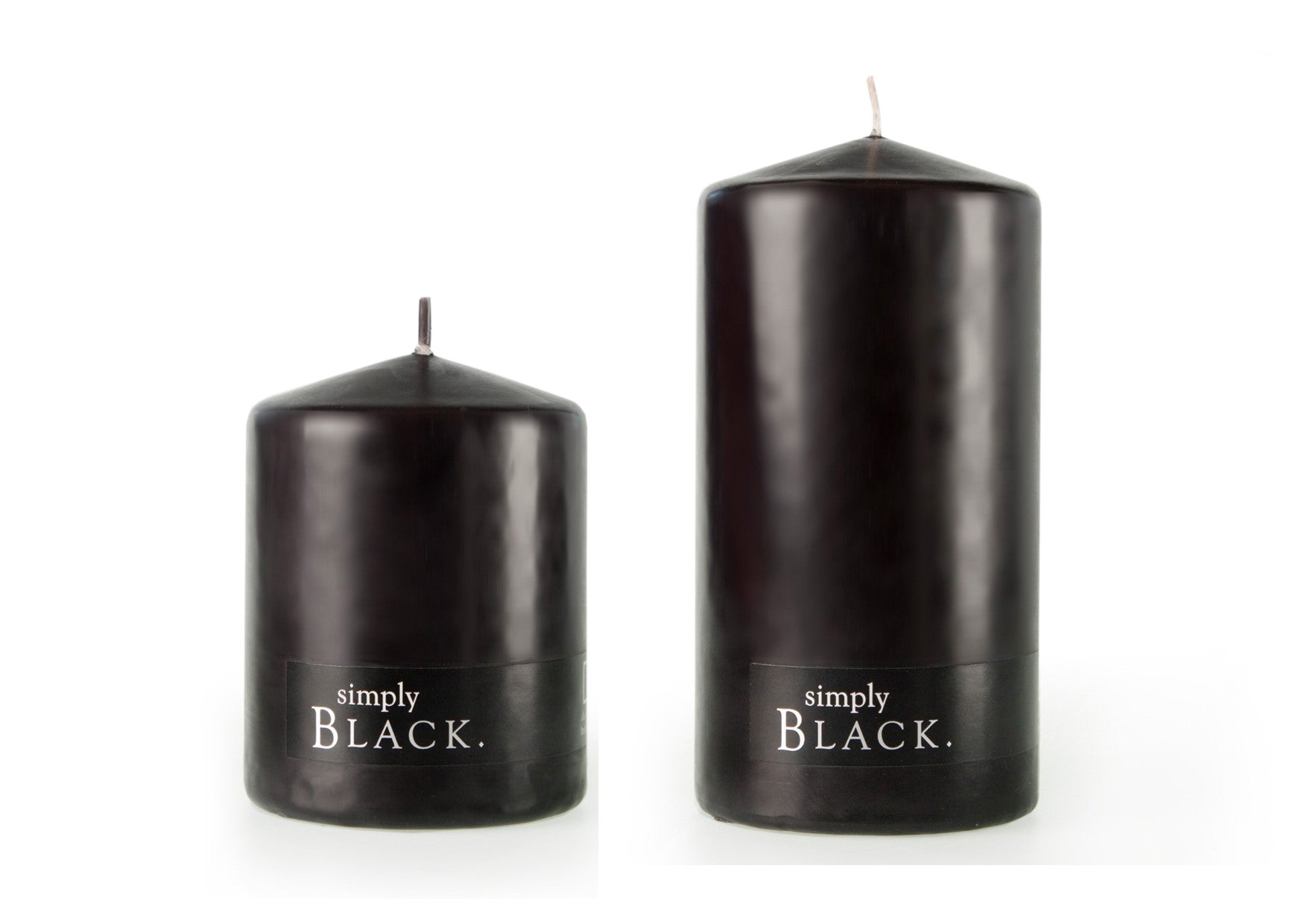 Simply Black & White Pillar Candles | Black Pillar Candle