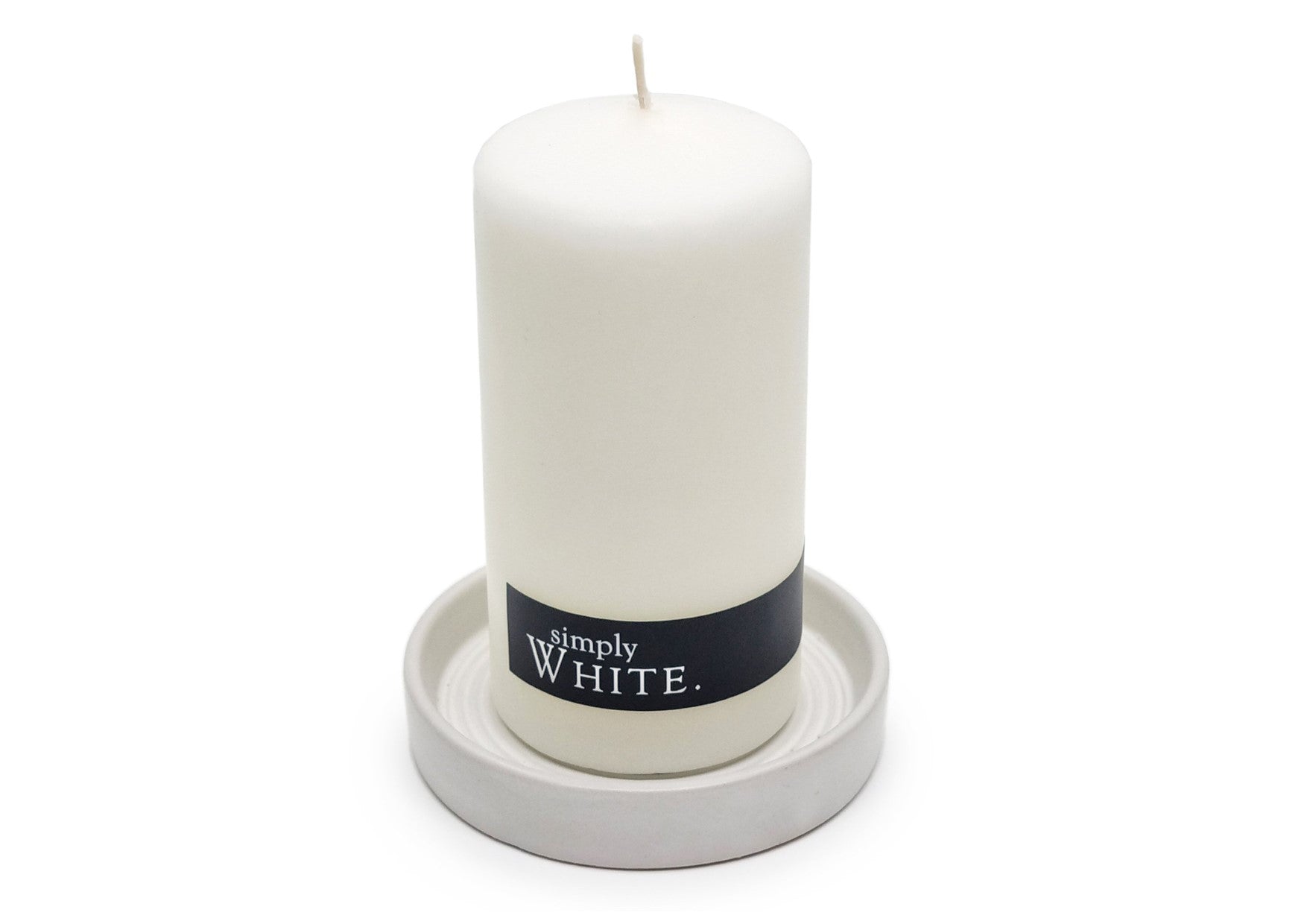Buckley & Phillips Aromatics | White Ceramic Candle Plate