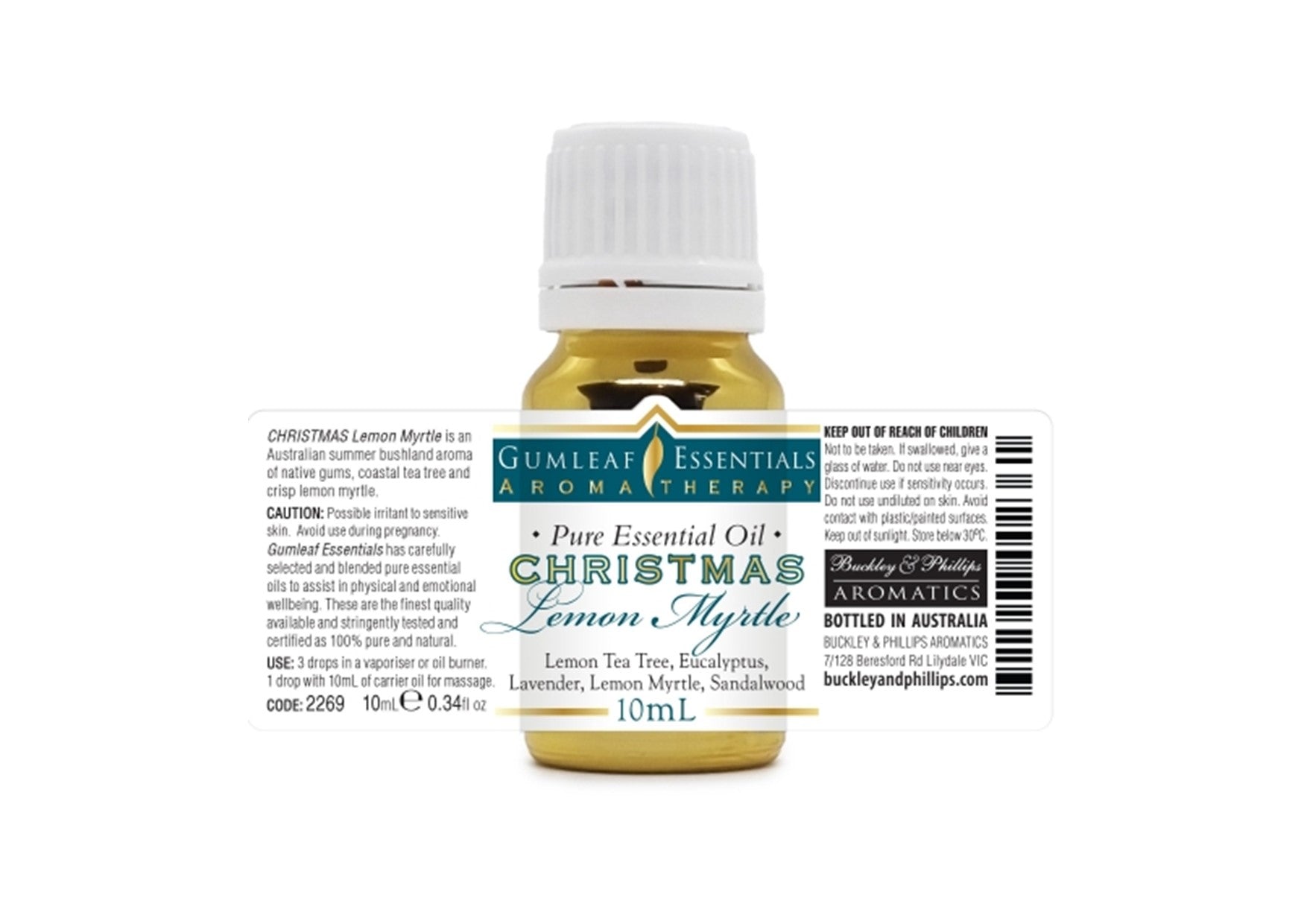 Gumleaf Essentials Christmas | Lemon Myrtle & Eucalyptus Essential Oil Blend