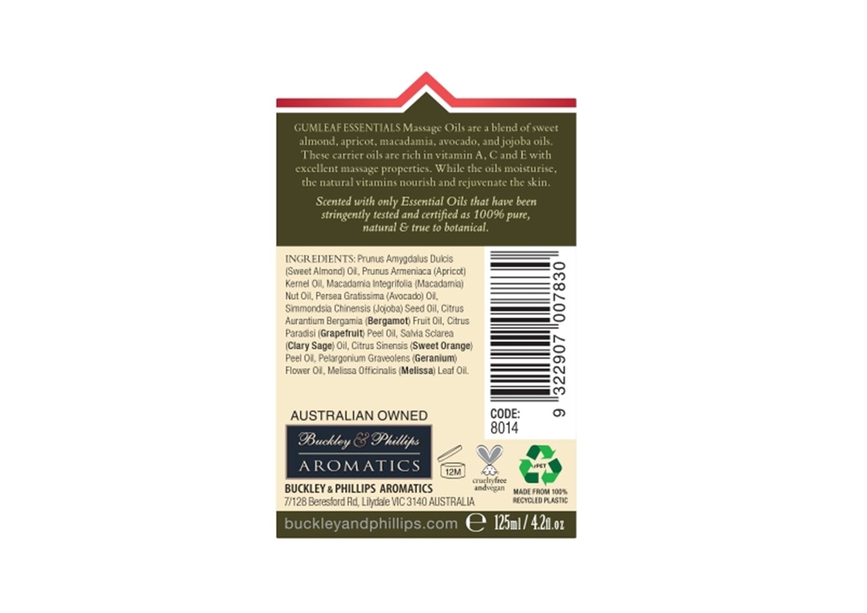 Gumleaf Essentials | Nourishing Massage Oils | Happiness