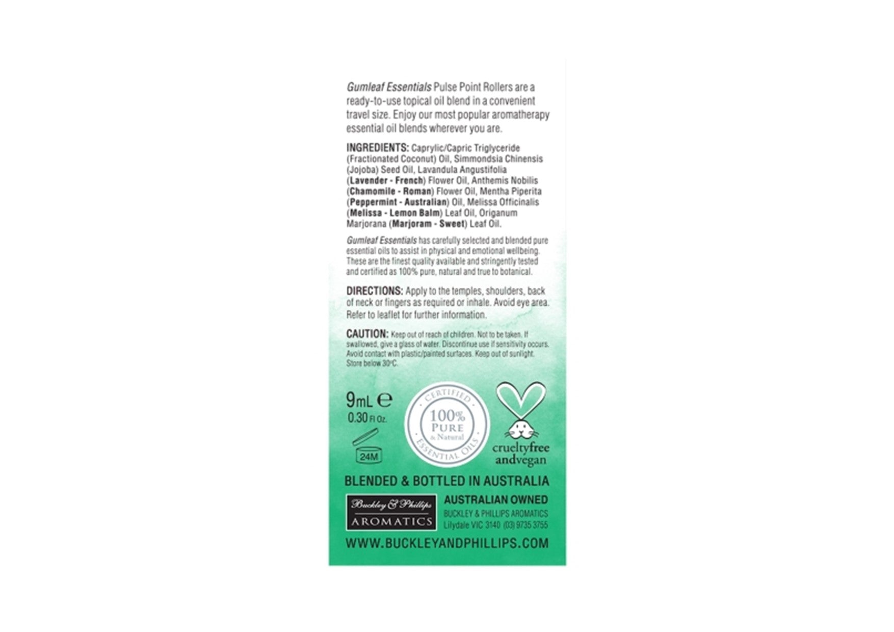 Gumleaf Essentials | Pulse Point Rollers | Headache