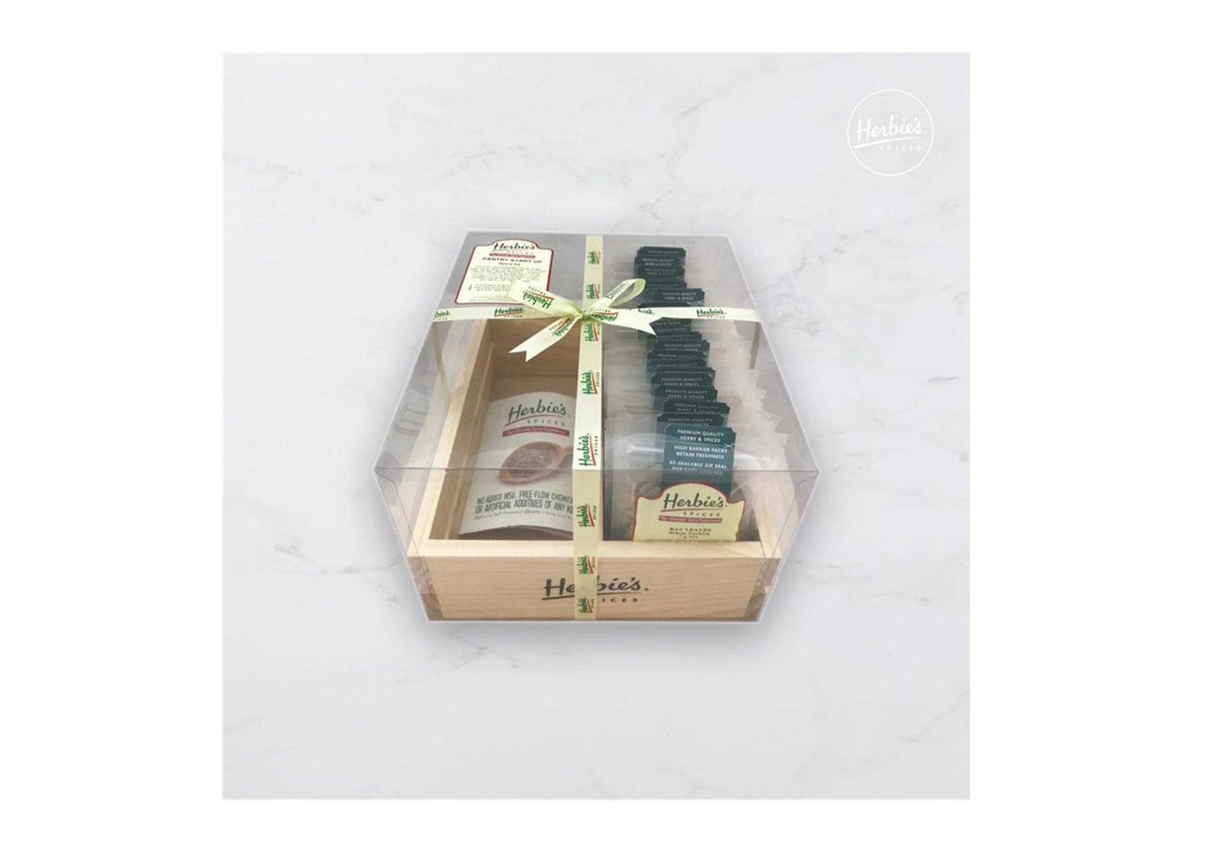 Herbies Spices | Pantry Start Up Spice Kit In Wood Tray