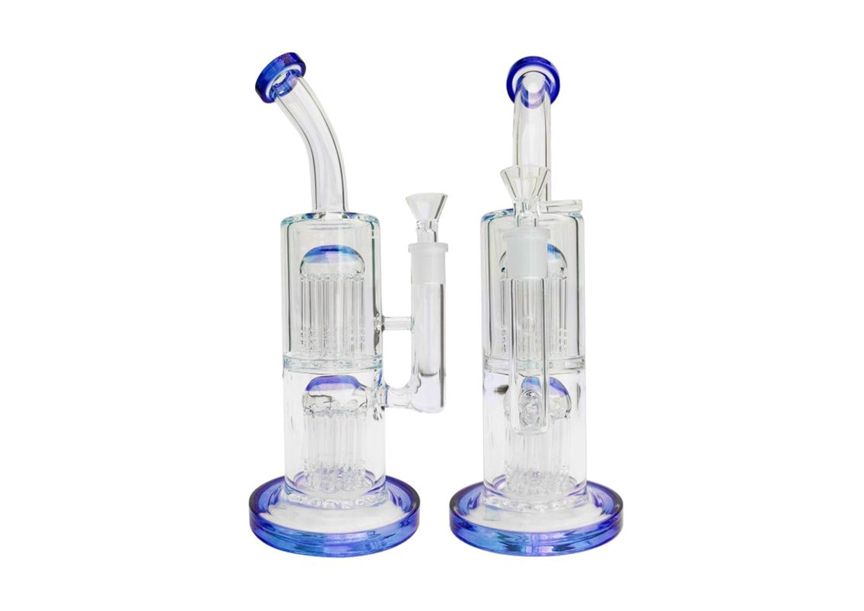 Stone Age | Water Bubbler/Percolator | Tiered 10 Arm Slotted Tree 28cm (14mm) Cobalt Blue