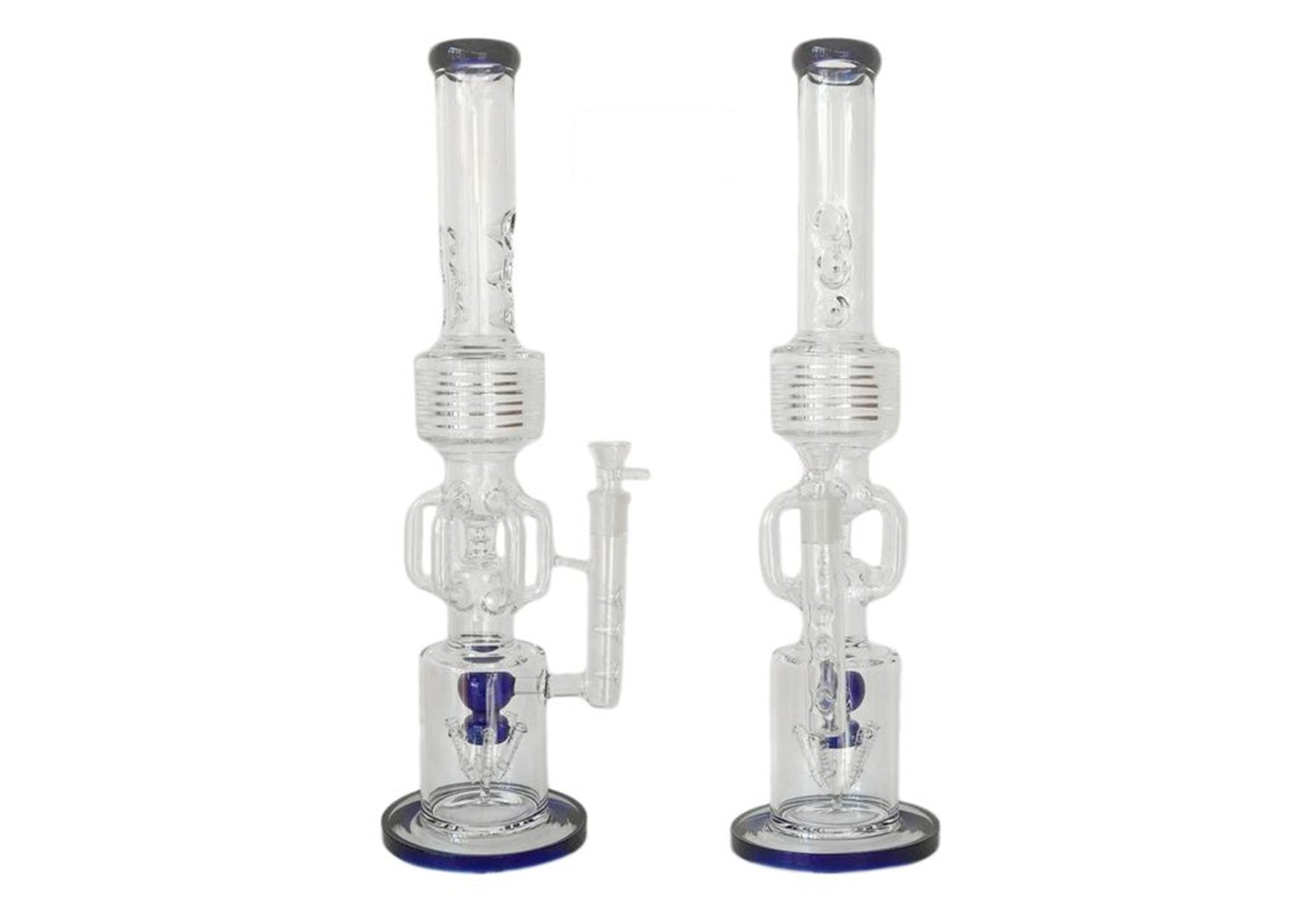 Stone Age | Water Bubbler/Percolator | 6 Slotted Arm with Ball Interrupter 55cm (18mm) Cobalt Blue