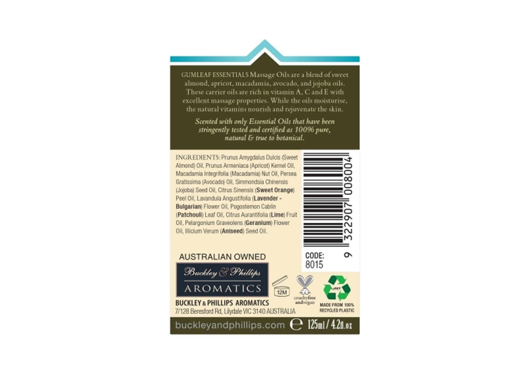 Gumleaf Essentials | Nourishing Massage Oils | Tranquility