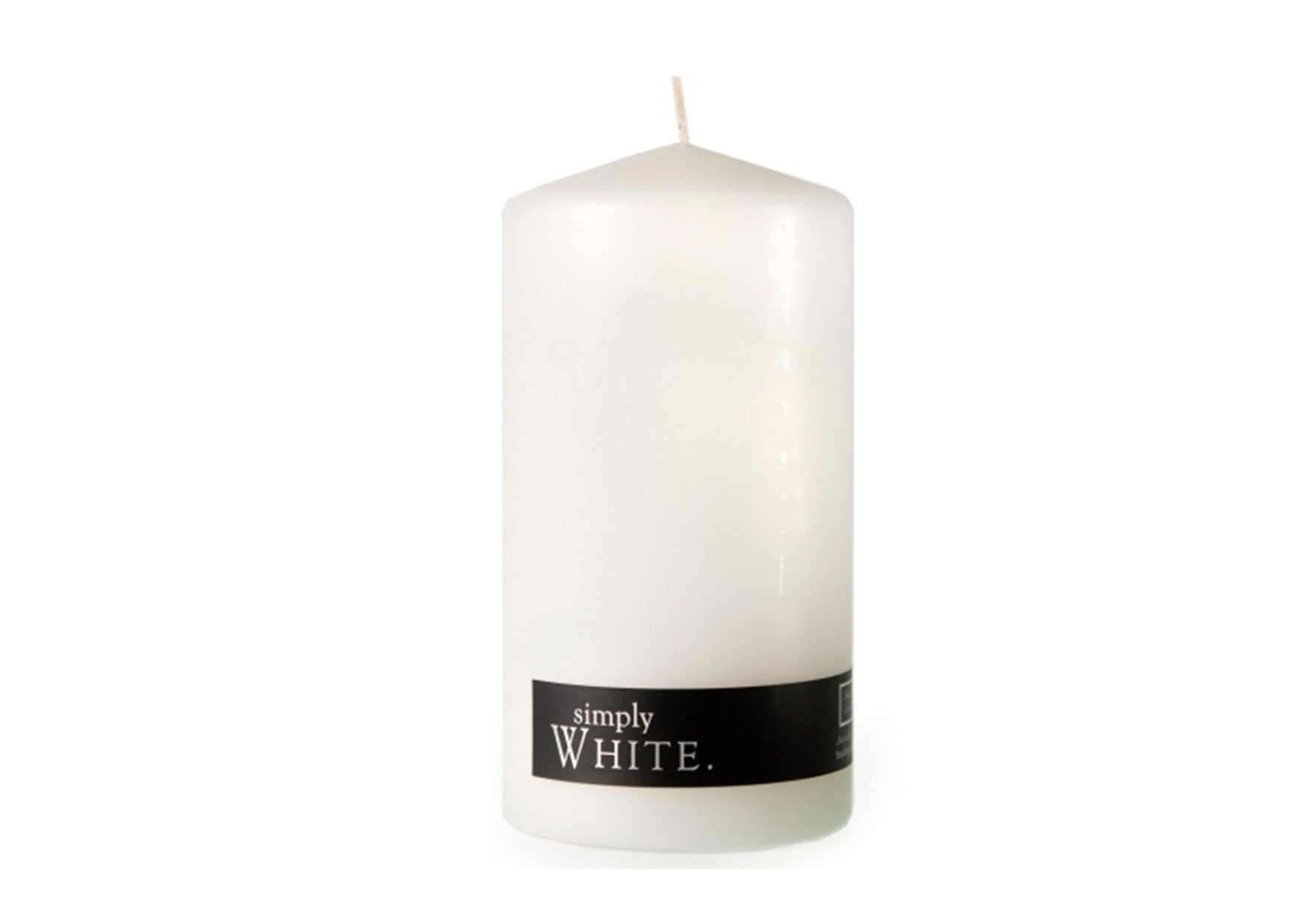 Simply Black & White Pillar Candles | White Pillar Candle