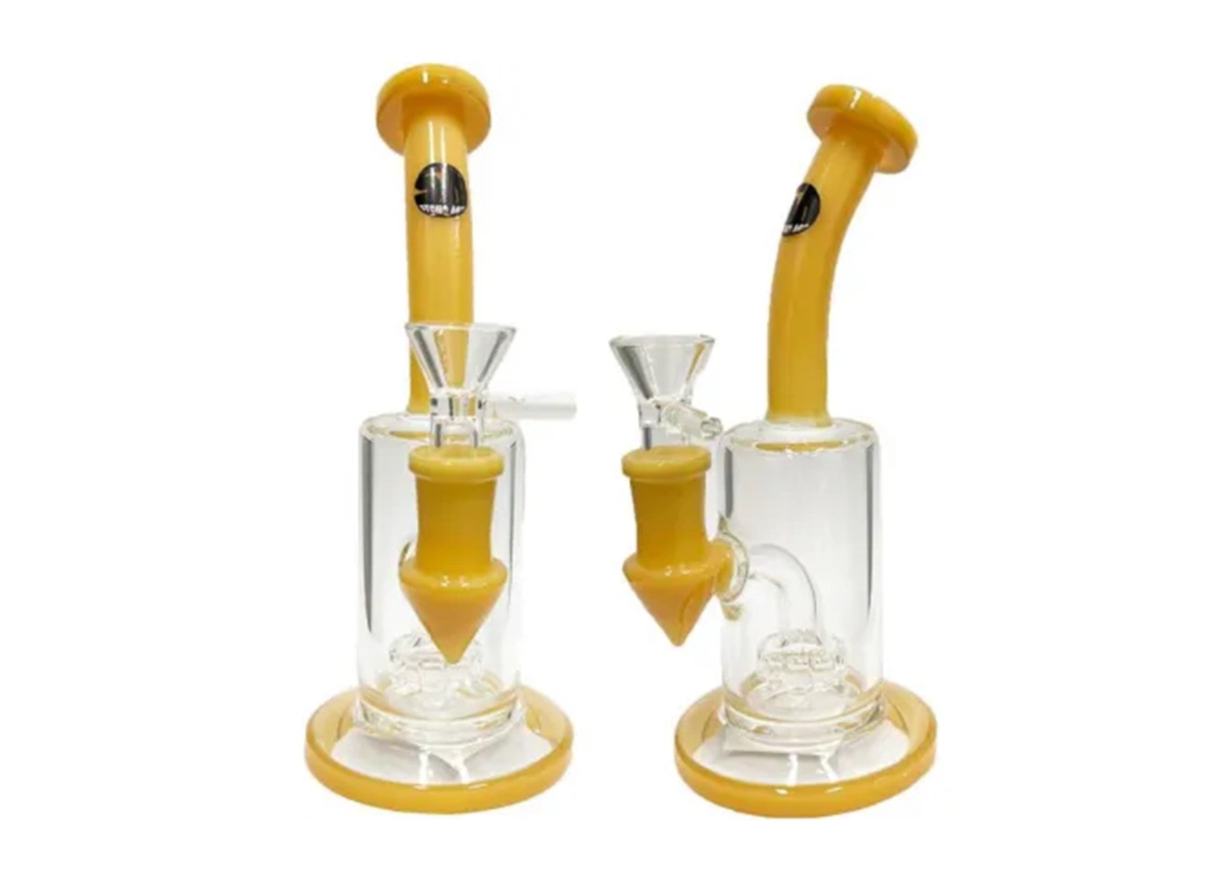 Stone Age | Desktop Dab Rig/Percolator | Slotted Disc 18cm (14mm) Caramel